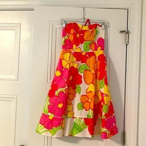 Lilly Pulitzer multi Bright floral strapless/halter dress